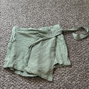 Green Women's Wrap Shorts